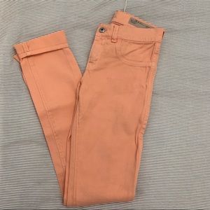 DIESEL light orange pant 25 NWT